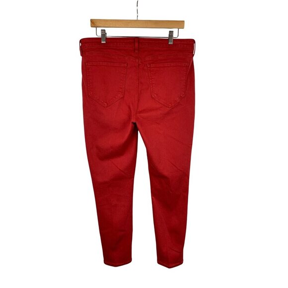 NYDJ For Chicos Womens Red Skinny Jeans Size 14 Lift Tuck Cotton Blend - Picture 2 of 5